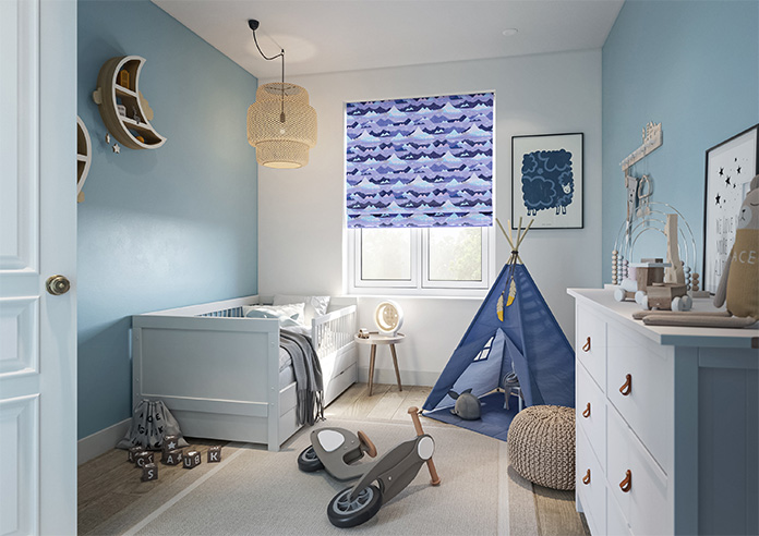 Serene Summit, Blue Dusk - Roman Blind - Image 6